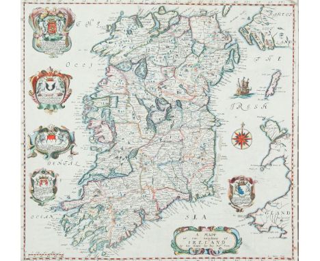 Richard Blome (1635-1705)A Map of IrelandFrom his Britannia, first published in 1673.  The maps are based on John Speed. Five