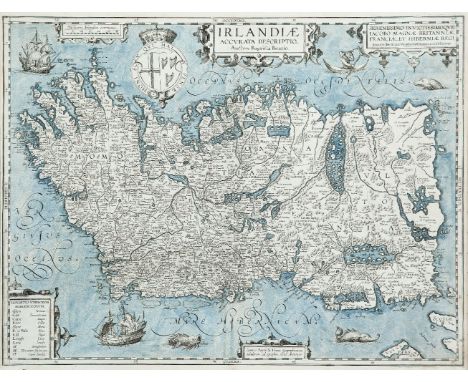 Vrints / Ortelius Irlandiæ ...  by Baptista Boazio (1588-1606)From the Italian edition of the Theatrum Orbis Terrarum (1608).