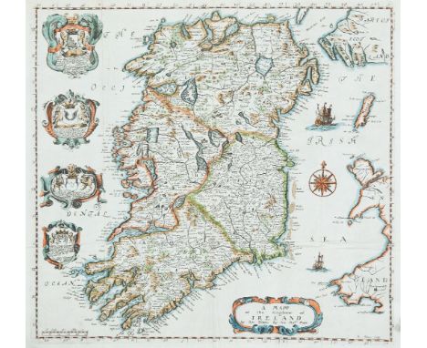 Richard Blome (1635-1705)A Map of IrelandFrom his Britannia, first published in 1673.  The maps are based on John Speed. Four