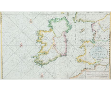 Johannes van Keulen (c. 1654-1715)Chart of Ireland and the Irish Sea Koeman No.  298.  It occurs first in van Keulen's Zee-At