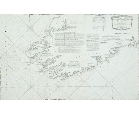 HuddartChart of the South-West Coast of Ireland The title is in a classical rectangular frame in the top right corner and rea