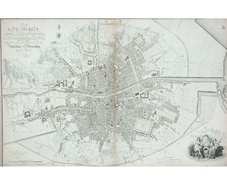 William Faden (1749-1836)A Plan of the City of DublinFrom Malton's Picturesque Views of Dublin.  First edition, 1797.  This m