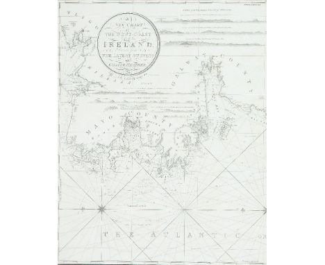 William Heather VChart of the West Coast of Ireland The title is in a circular frame in the centre and reads A New Chart Of T
