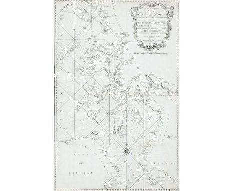 HuddartChart of the N.E. Coast of Ireland and S.W. ScotlandThe title in a scalloped frame in the top right corner reads A New