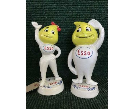 A pair of cast metal Esso money banks (2)
