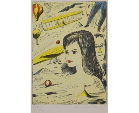 Kamil Lhoták (1912-1990)ÄNNCHEN DIE ELFIN UND STROH-HUBERT1975Lithografie auf Papier, 480x350 mm, gezeichnet rechts unten in 
