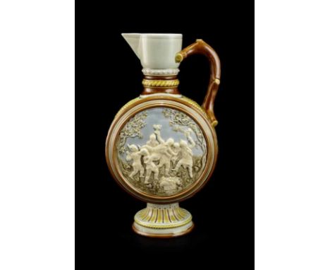 KRUGMähren, Olomutschan, Gebrüder Schütz,1880s - 1890sGroßer Krug mit abgeflachtem Kugelkörper und langem verjüngtem Hals mit