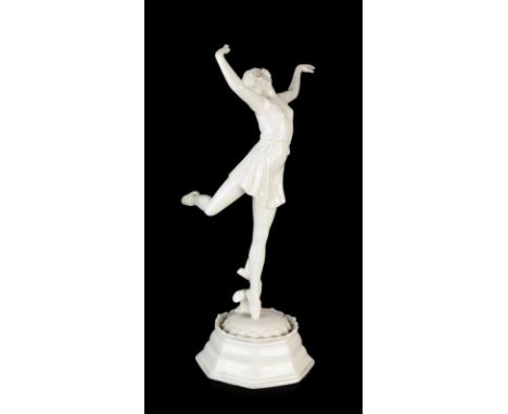 Dorothea Charol (1889-1963)TÄNZERINEntwurf (1926),1929Deutschland, Selb, Ph. Rosenthal & Co. AGBalletttänzerin-Figur aus Weiß