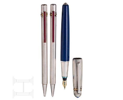 Drei Vintage-Cartier-Trinity-Schreibgeräte, Frankreich, 1980er Jahre  Kugelschreiber Pasha de Cartier Le Blue von 1989, Sn. 2