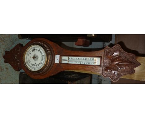 Oak framed barometer