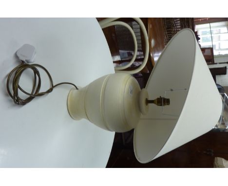 Ceramic table lamp and shade