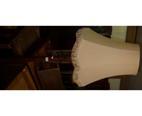 Oak standard lamp and shade