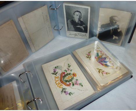 2 albums of postcards inc portrait photographs