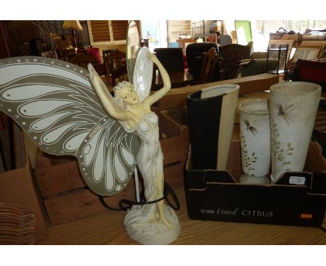 Decorative vases, fairy lamp etc