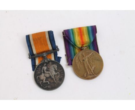 First World War pair - comprising War and Victory medals, named to 51399. PTE. S. A. Smith. Midd.X. R   CONDITION REPORT  Goo