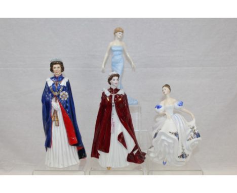 Royal Worcester figure - In Celebration of The Queen's 80th Birthday 2006, Royal Doulton figure - To Celebrate The 30th Anniv