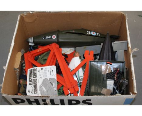 Large box of Action Man figures and accessories