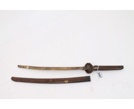 Miniature child's Japanese katana with brass covered scabbard and hilt, 43.5cm overall length