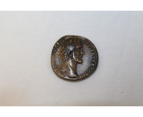 Roman - 138 - 161AD - Antoninus Pius AE Sestertius.  Rev:  Legend - Imperatvs II S.C. (N.B.  coin with nice even brown patina