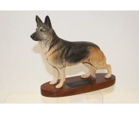 Beswick Connoisseur model - Alsatian, on plinth base