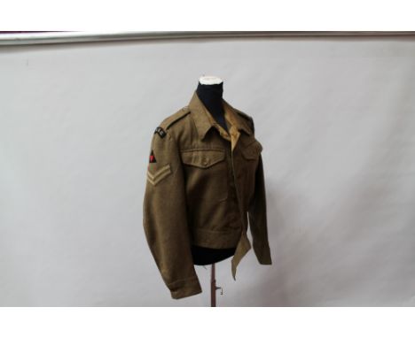 Second World War Royal Army Service Corps (R.A.S.C.) 1940 pattern battle dress blouse, dated 1944, together with gentlemen's 