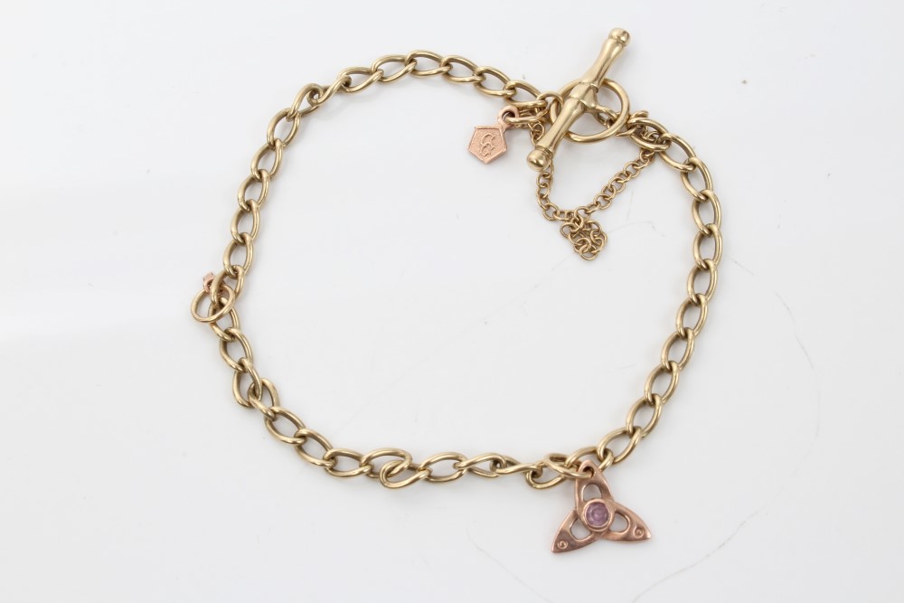 Welsh Clogau gold (9ct) bangle, Clogau gold (9ct) bracelet and Clogau