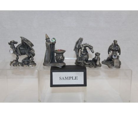 Collection of approximately forty pewter Myth & Magic Tudor Mint Mystical figures