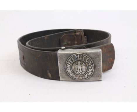 Second World War Nazi Wehrmacht belt and buckle, the buckle marked - L. K. O