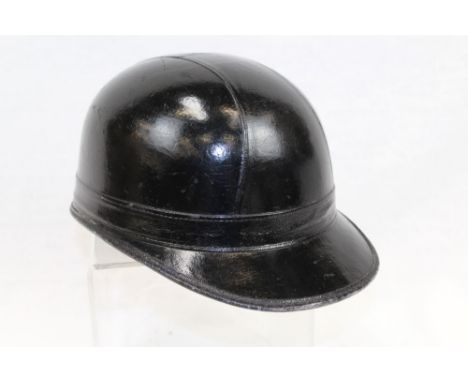 1960s motorcycle / racing drivers' helmet with leather cheek flaps by Everoak