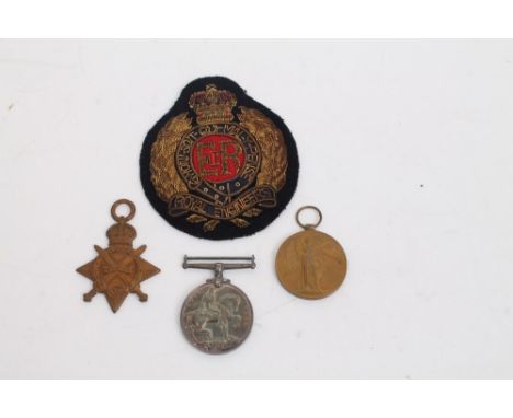First World War trio - comprising 1914 - 1915 Star, War and Victory medals, named to 17423 PTE. F. Borley. Norf. R