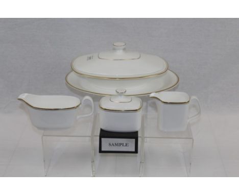 Royal Doulton Gold Concord tea and dinnerware (44 pieces)   CONDITION REPORT  Comprising of six tea cups, six saucers, one su