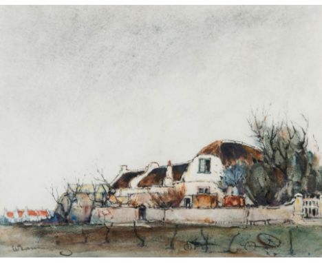 Pieter Willem Frederick Wenning (South African 1873-1921) MALTA FARM, SALT RIVER signed mixed media on paper 27,5 by 34,5cm P