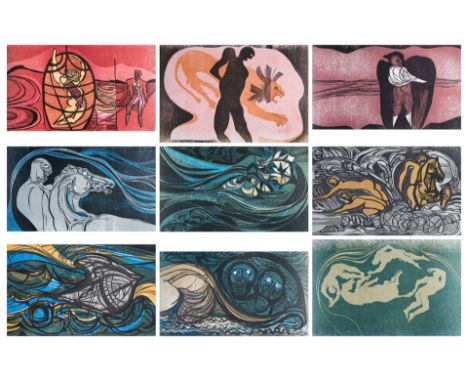 Cecil Edwin Frans Skotnes (South African 1926-2009) THE WHITE MONDAY DISASTER portfolio of thirteen woodcuts with text by Ste