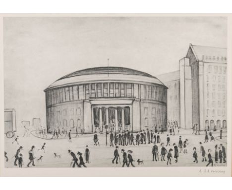 Lawrence Stephen Lowry (British 1887-1976) MANCHESTER LIBRARY signed in the plate; signed in pencil in the margin offset lith