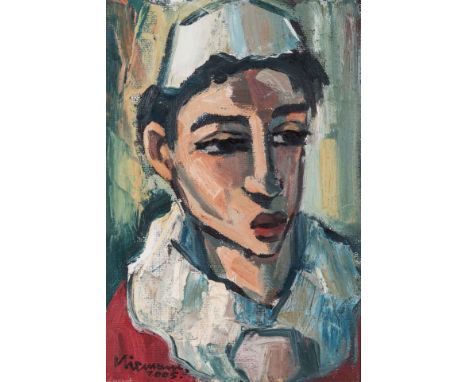 Hendrik Christiaan Niemann (South African 1941-) PORTRAIT OF A YOUNG MAN signed and dated 2005 oil on board 34 by 23cm 