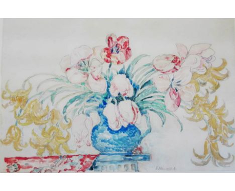 inscribed ‘Antibes Avril ‘31’ watercolour on paper Works on Paper Exhibition, London Regional Art Gallery., London, Ontario ,