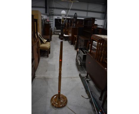 A stained frame standard lamp