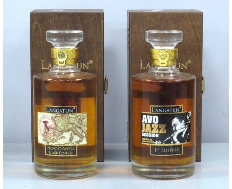 Langatun Distillery Swiss Single Malt Scotch Whisky - Nero D'Avola Cask Finish, distilled Februar 2014, bottled Februar 2019,