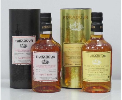 Edradour Highland Single Malt Scotch Whisky; Aged 9 Years, distilled 19th October 2007, cask no. 346, bottled 24th May 2017, 