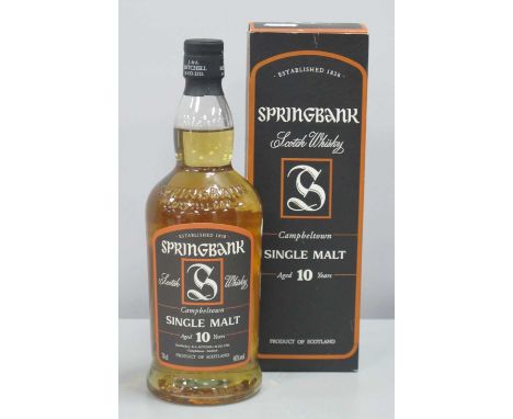 Springbank Campbeltown Single Malt Scotch Whisky, Aged 10 Years, 70cl., 46% Vol.