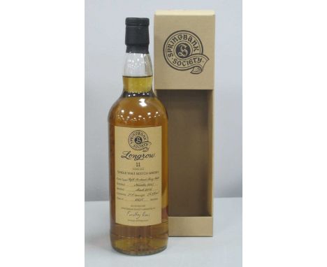 Springbank Society Longrow Single Malt Scotch Whisky, 11 Years Old, cask type refill re-charred sherry butts, distilled Novem
