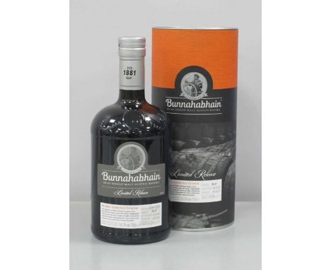 Bunnahabhain Islay Single Malt Scotch Whisky Limited Release, Pedro Ximenez Finish, bottle no. 6334-6768, warehouse no. 8, di