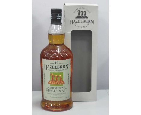 Springbank Distillery Hazelburn Triple Distilled Campbeltown Single Malt Scotch Whisky, Aged 12 Years, 70cl., 46% Vol.