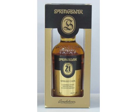 Springbank Campbeltown Single Malt Scotch Whisky Single Cask Bottling Aged 21 Years, 1 of 702 bottles from an oloroso sherry 