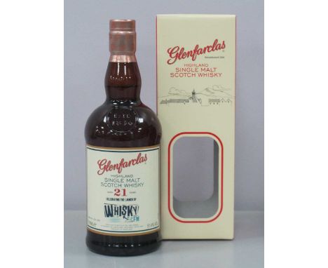 Glenfarclas Highland Single Malt Scotch Whisky Aged 21 Years, celebrating the launch of Whisky FM, bottle no. 422 / 600, 700m