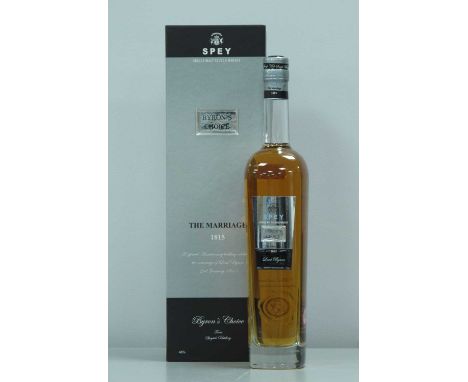 Spey Single Malt Scotch Whisky Byron's Choice The Marriage 1815, a special anniversary bottling celebrating the marriage of L