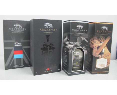 Wolfburn Distillery Single Malt Scotch Whisky - Help For Heroes, 70cl., 46% Vol.; Lest We Forget, 70cl., 46% Vol.; From The S