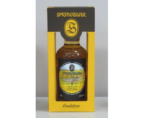 Springbank Campbeltown Single Malt Scotch Whisky Local Barley Aged 9 Years, 70cl., 57.7% Vol.