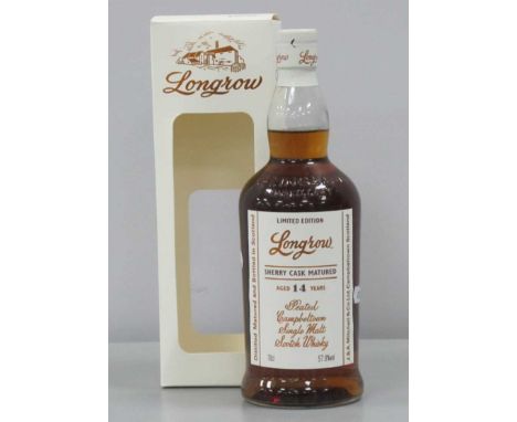 Longrow Limited Edition Aged 14 Years Sherry Cask Matured, Peated Campbeltown Single Malt Scotch Whisky, distilled September 
