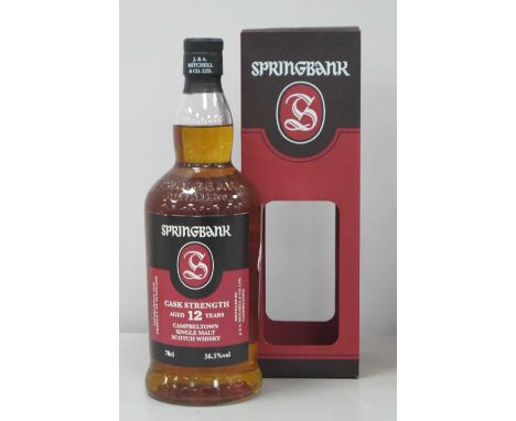 Springbank Campbeltown Single Malt Scotch Whisky Cask Strength Aged 12 Years, 70cl.,56.5% Vol.